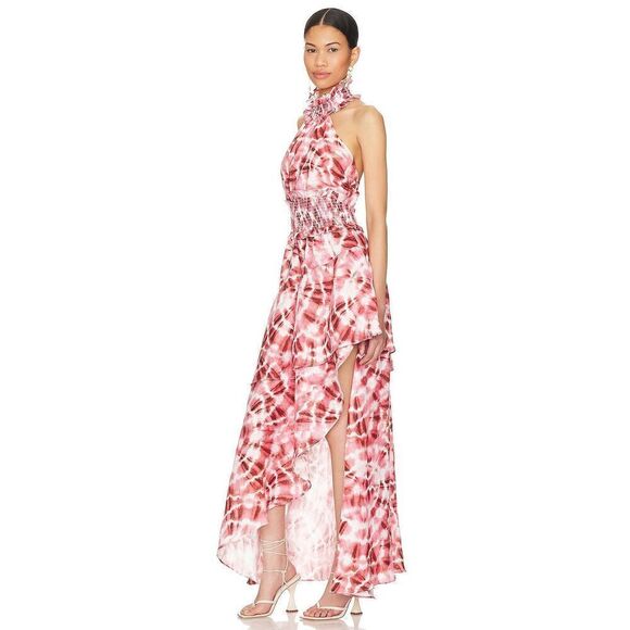 ELLIATT mckenzie high neck smocked asymmetric maxi summer dress Size XL NWT$340 - Picture 7 of 10